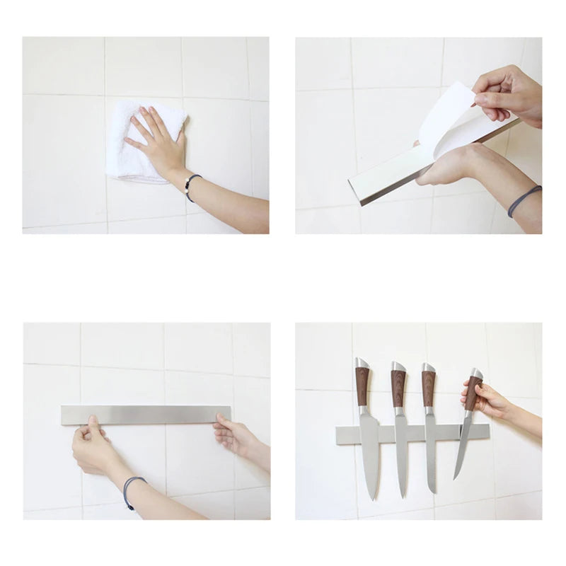 Premium Universal Knife Holder – Space-Saving Stainless Steel Knife Stand for Kitchen Counters