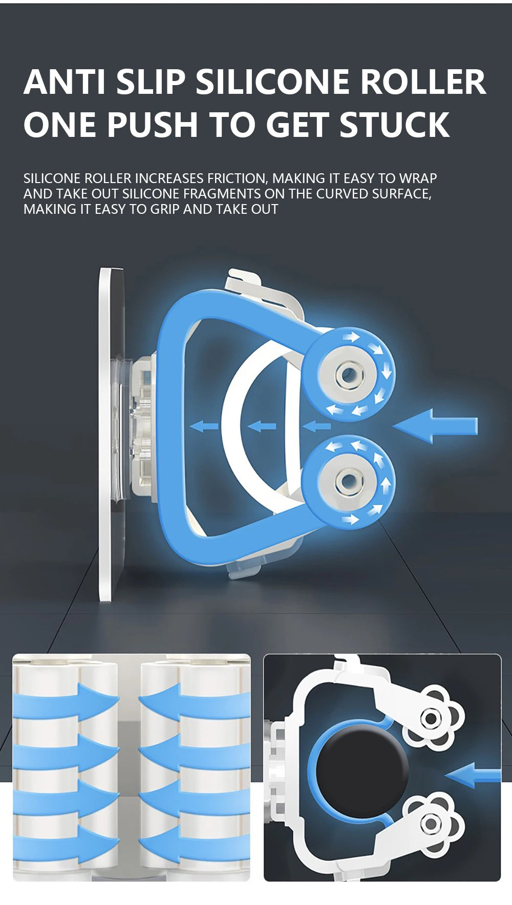 Adhesive Wall Mount Hooks – Mop & Broom Holder Rack