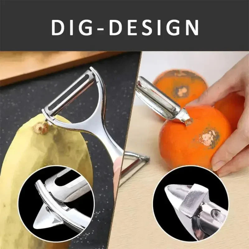 Multi-Function Vegetable Peeler – Stainless Steel Y-Shaped & Straight Fruit Peeler Set