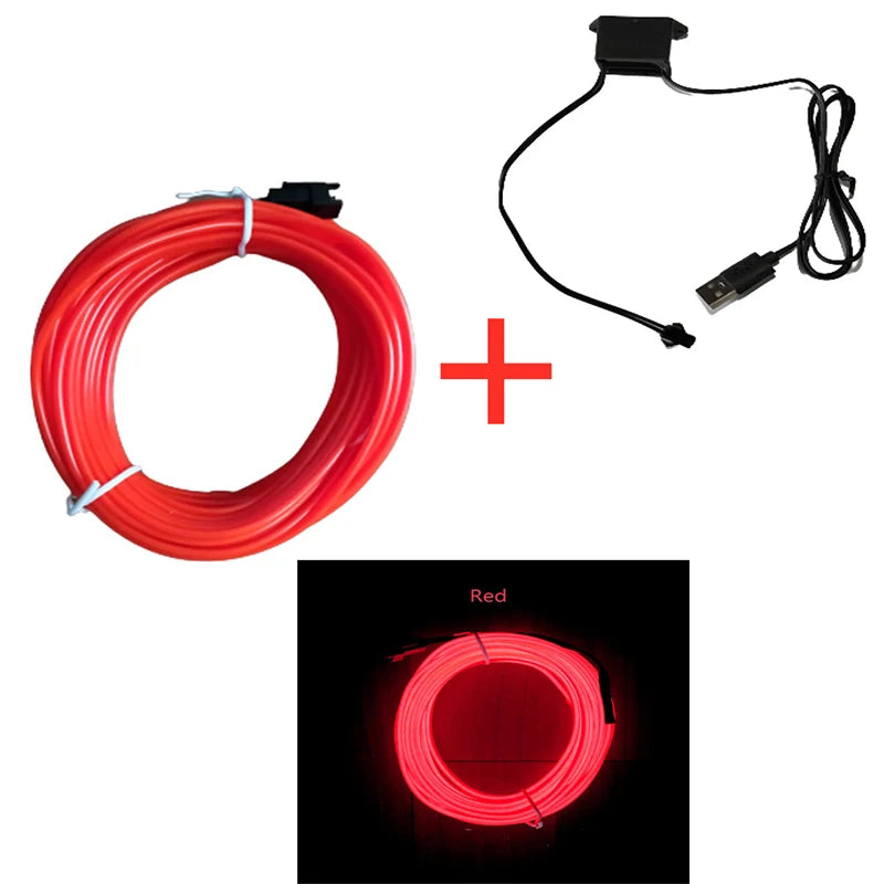 Car LED Neon Strip Light – Flexible Ambient Interior Lighting