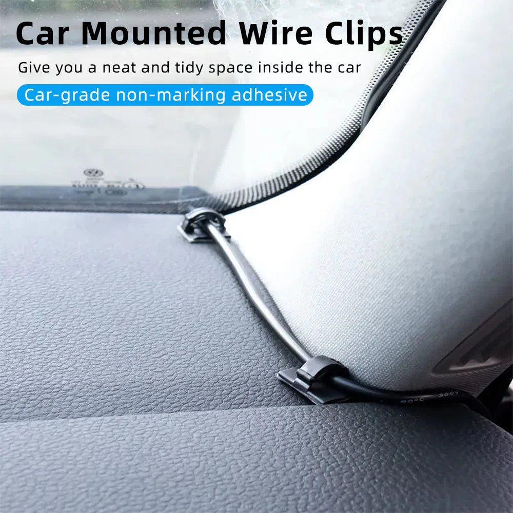 Cable Clips Organizer Set (30pcs) – Desktop Cord Holder & Wire Manager