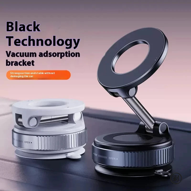 Magnetic Car Phone Holder – 360° Foldable Vacuum Mount