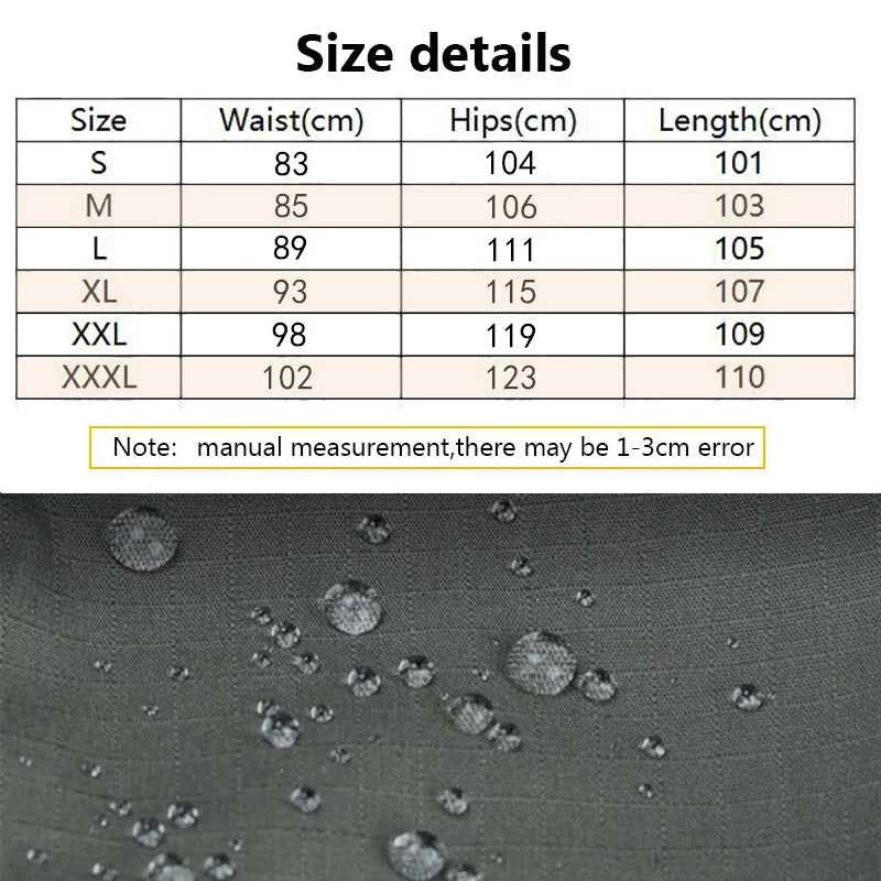 Men's Tactical Cargo Pants – Multi-Pocket Waterproof Work Trousers