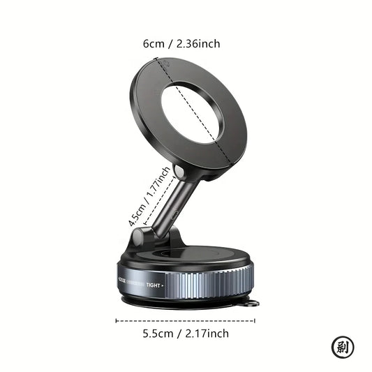 Magnetic Car Phone Holder – 360° Foldable Vacuum Mount