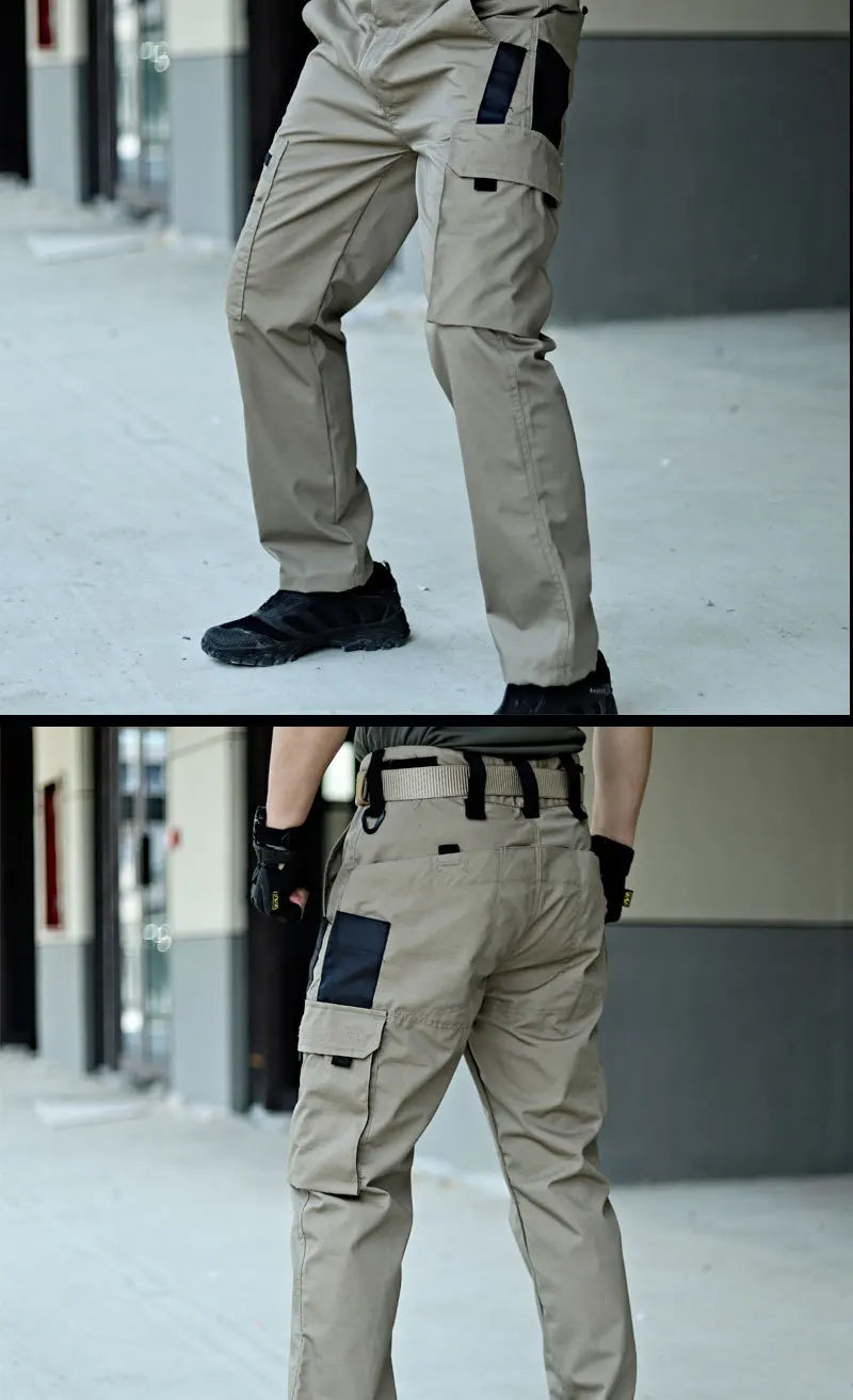 Men's Tactical Cargo Pants – Multi-Pocket Waterproof Work Trousers