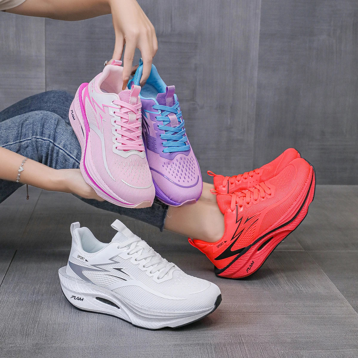 Men's Lightweight Running Shoes – Breathable Cushioned Sneakers