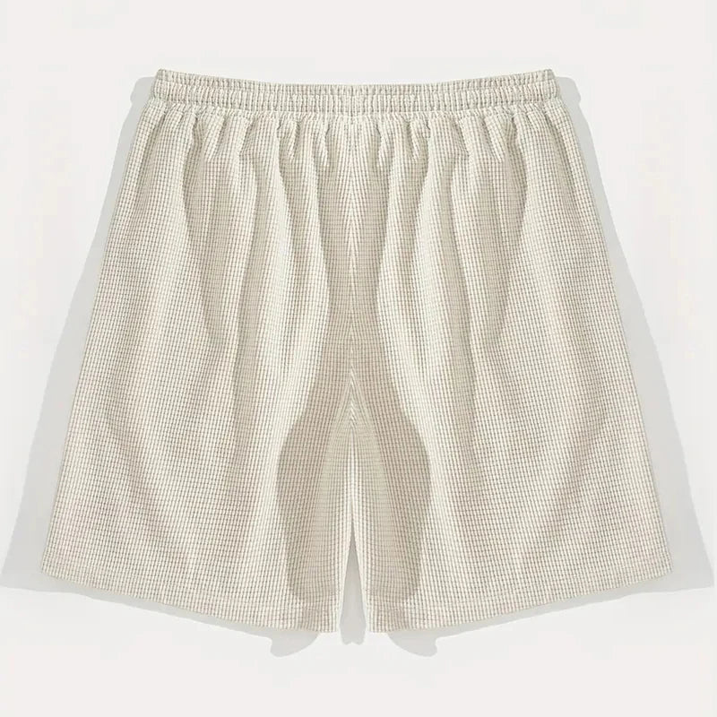 Men's Textured Knit Shorts – Casual & Sports