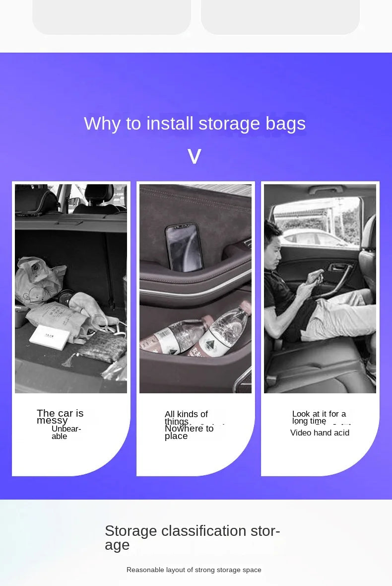 Backseat Organizer with Tablet Holder – Foldable Car Storage