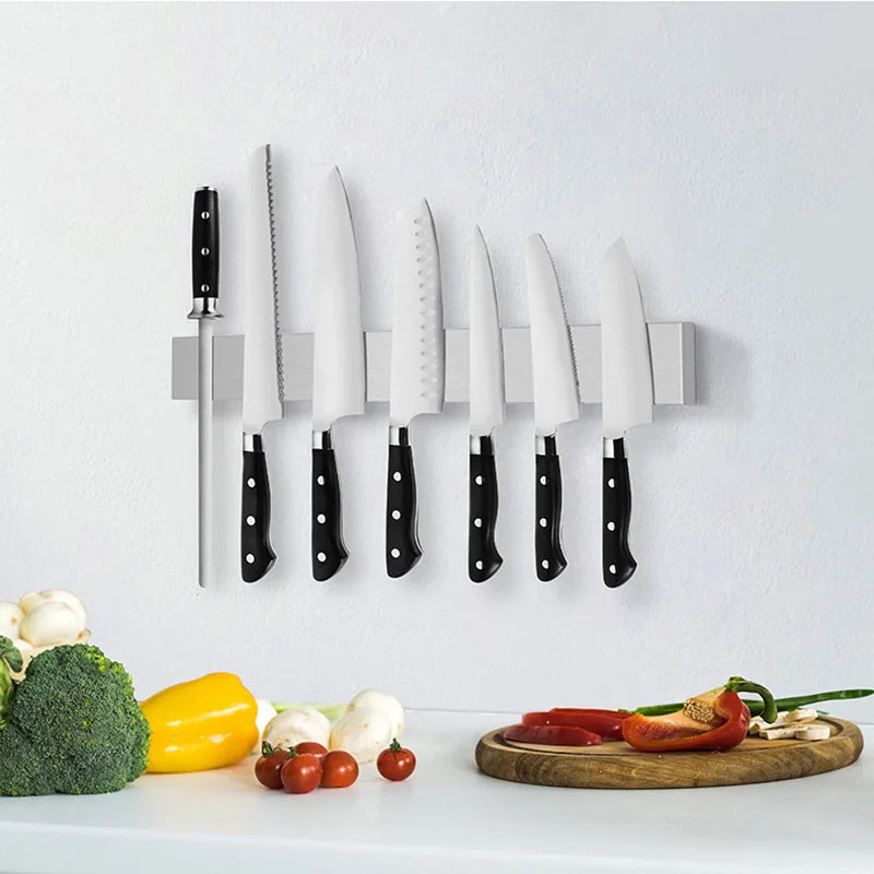 Premium Universal Knife Holder – Space-Saving Stainless Steel Knife Stand for Kitchen Counters