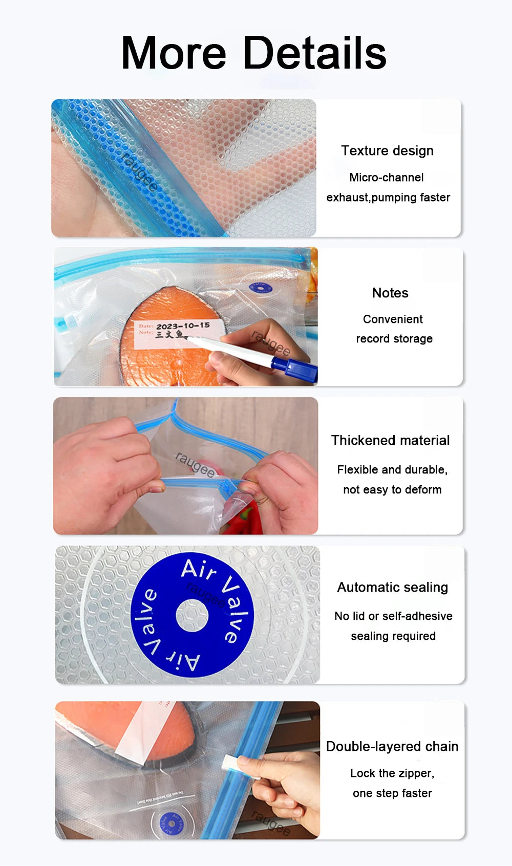 Reusable Vacuum Sealer Bags | BPA-Free Food Storage