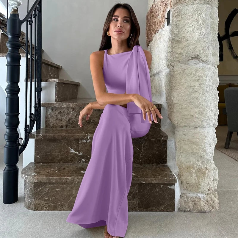 Women's Off-Shoulder Knit Maxi Dress, Empire Waist A-Line