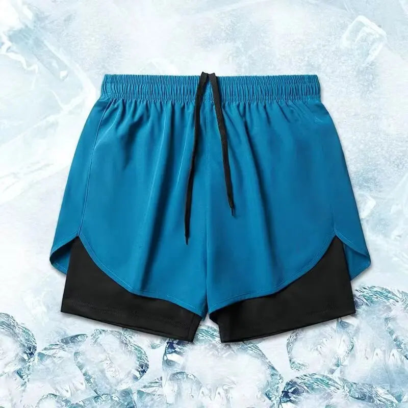 Men's Sports Casual 3/4 Shorts – Ice Silk, Quick-Dry & Lightweight