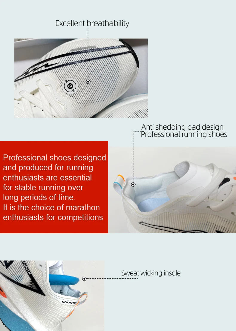 Men's Carbon Plate Running Shoes – Lightweight Breathable Sneakers