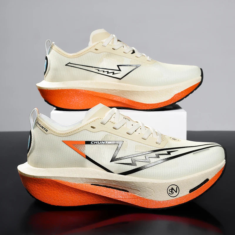 Men's Carbon Plate Running Shoes – Lightweight Breathable Sneakers