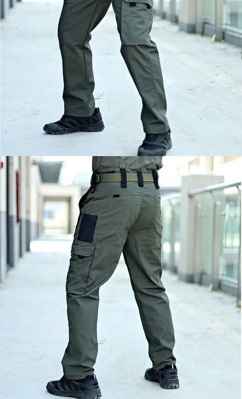 Men's Tactical Cargo Pants – Multi-Pocket Waterproof Work Trousers