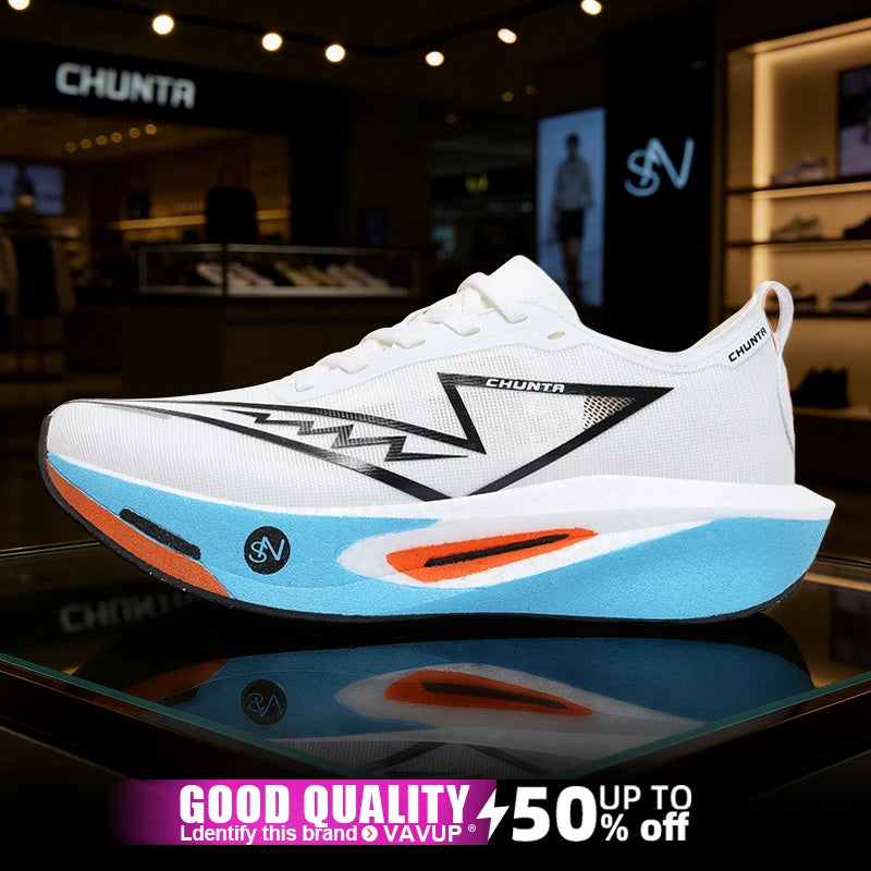 Men's Carbon Plate Running Shoes – Lightweight Breathable Sneakers